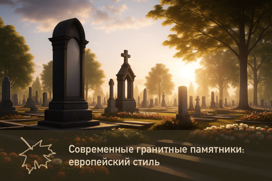 Современные гранитные памятники: европейский стиль