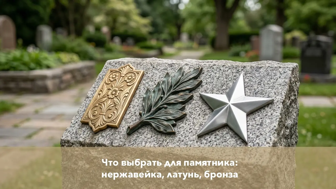 Металл в памятнике: нержавейка, латунь, бронза — когда что выбрать