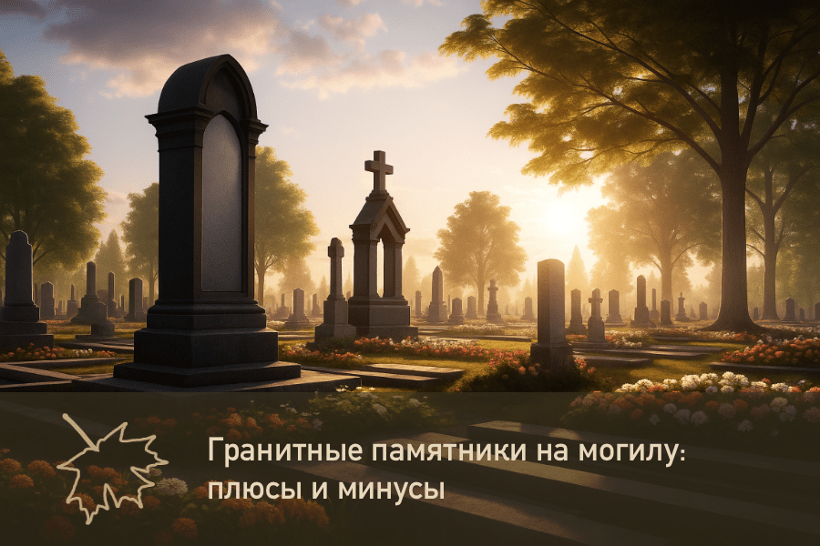Гранитные памятники на могилу: плюсы и минусы